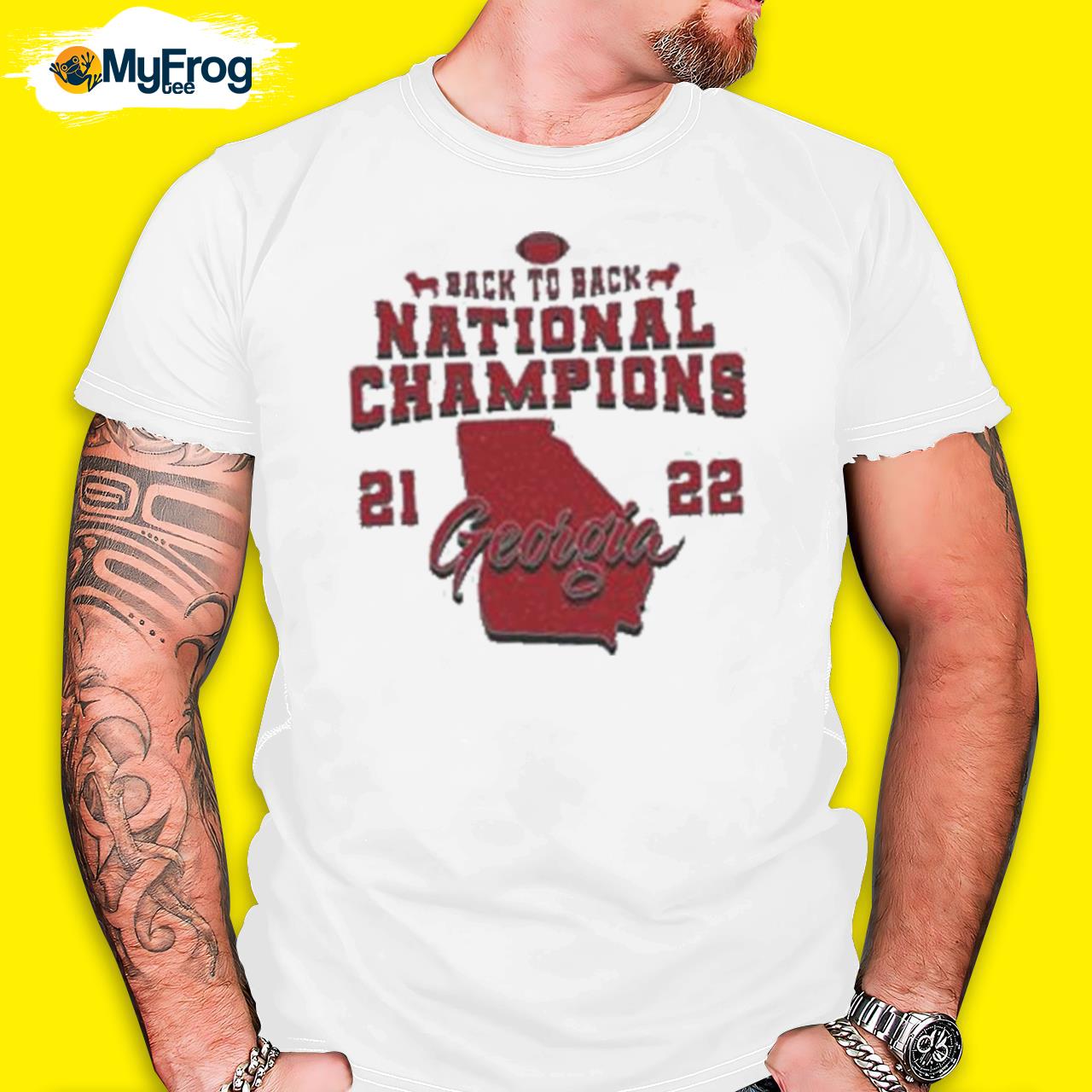 Georgia Bulldogs Back-To-Back T-shirt, National Championship T