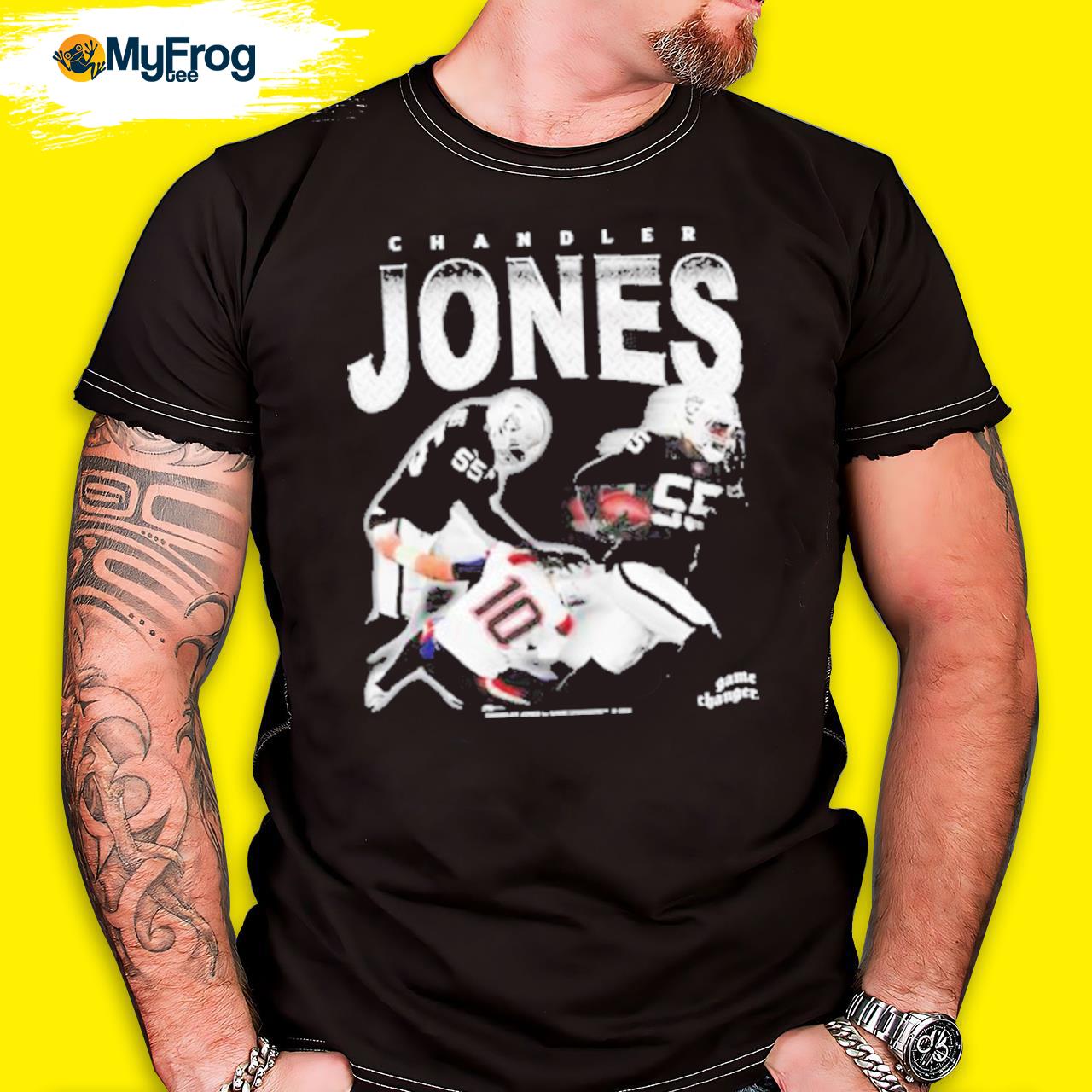 Who was on Chandler Jones' shirt?