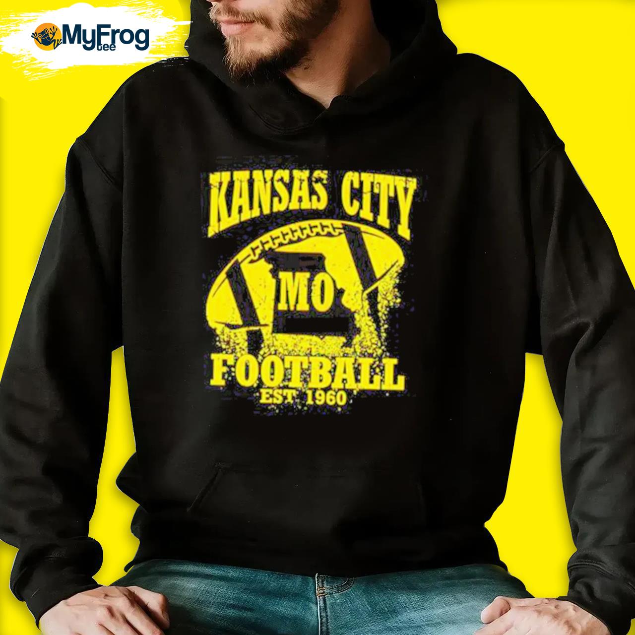 Kansas City Football Hooded Sweatshirt Est. 1960 Kansas City 