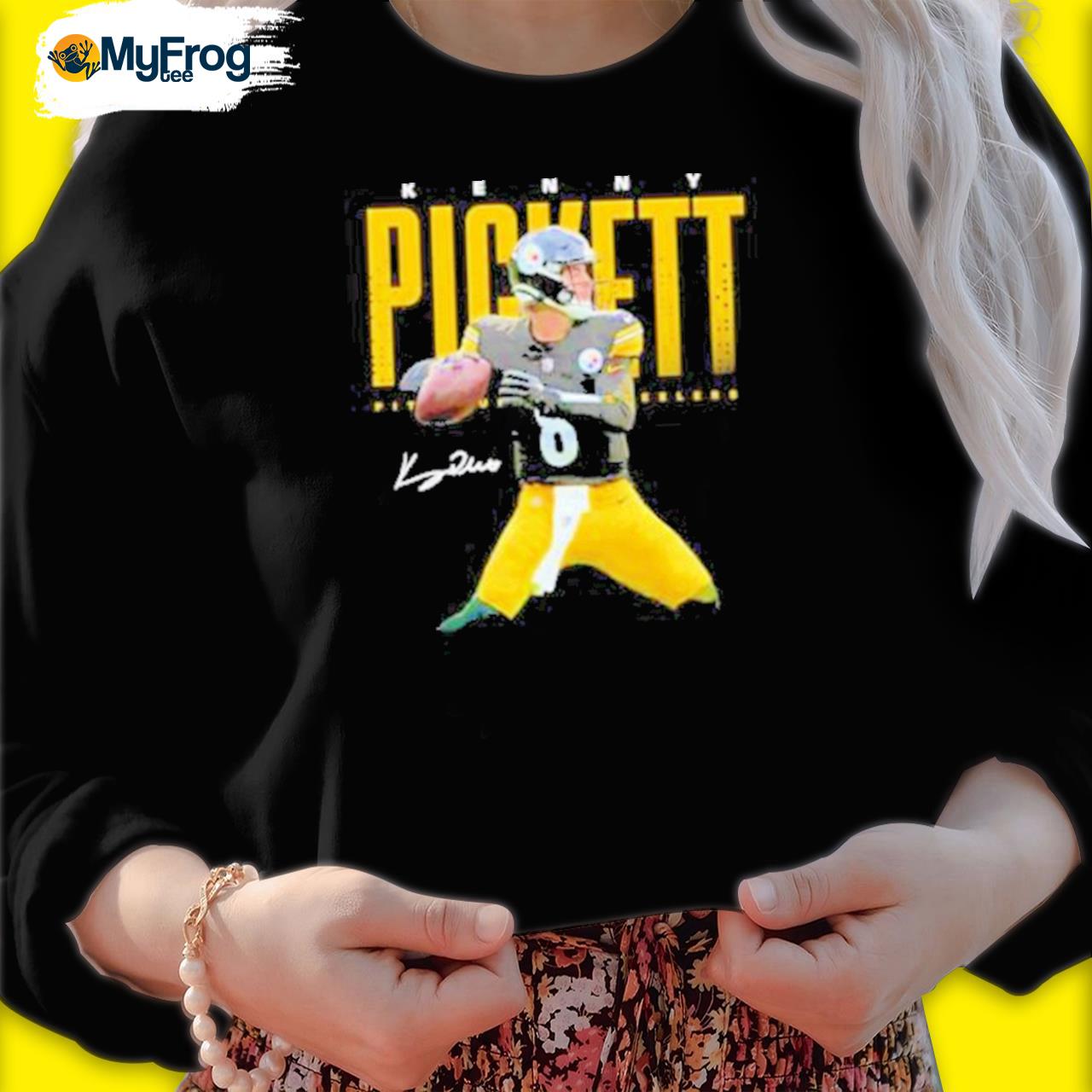 Kenny Pickett Pittsburgh Cartoon Football Shirt