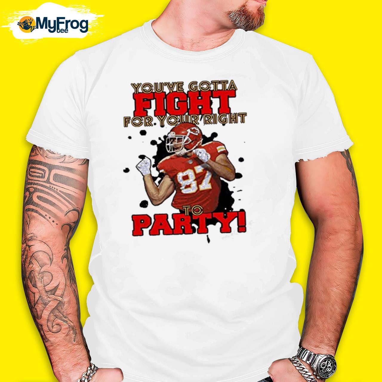 You Gotta Fight For Your Right To Party Shirt, Kansas City Travis Kelce  Sweater Crewneck