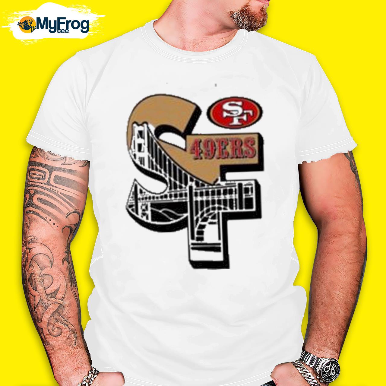 San Francisco 49ers With SF Logo Men's T-Shirts (S / M / L / XL) 2XL/3XL