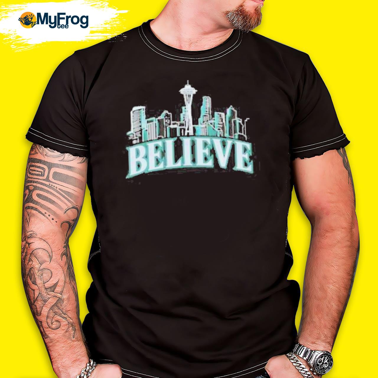 Believe Sea Shirt Seattle Mariners Black shirt
