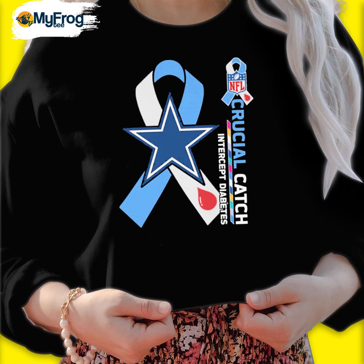 Breast Cancer Dallas Cowboys Crucial Catch intercept diabetes shirt, hoodie,  sweater and long sleeve