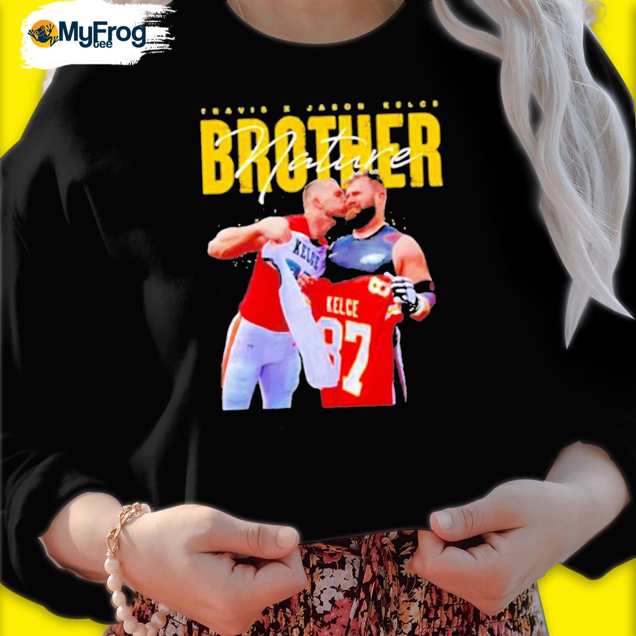 Premium Brother nature Travis Kelce kissing Jason Kelce shirt, hoodie,  sweater, long sleeve and tank top