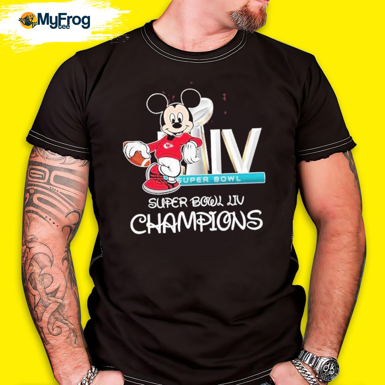 Mickey mouse kansas city chiefs super bowl liv champions shirt