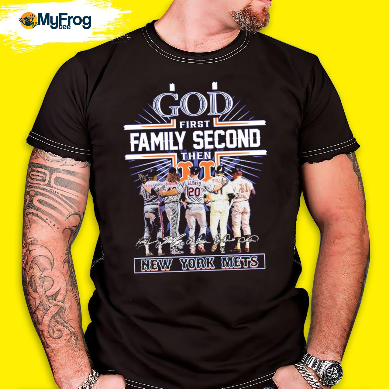 God First Family Second Then New York Mets Baseball T-Shirt