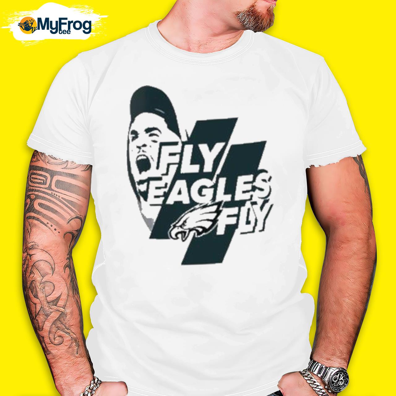 JALEN HURTS PHILADELPHIA EAGLES T-SHIRT. FLY EAGLES FLY T-SHIRT.