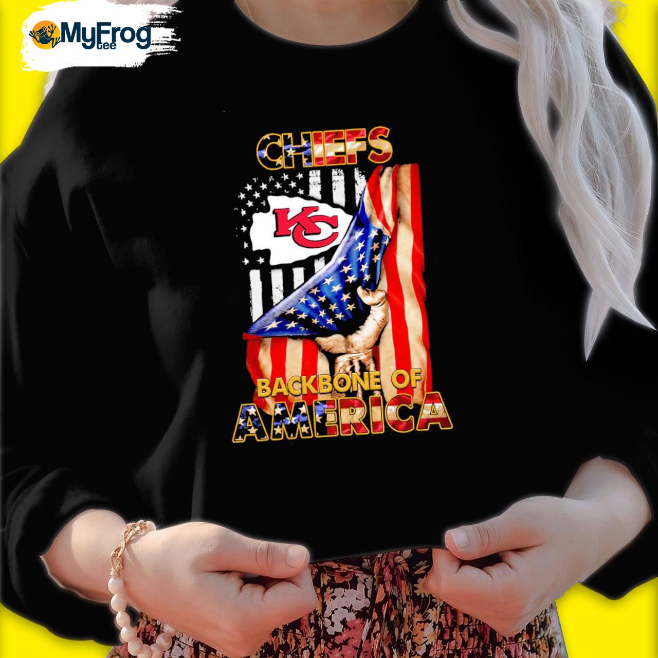 Kansas City Chiefs Backbone Of America flag Nfl Football shirt, hoodie,  sweater and long sleeve