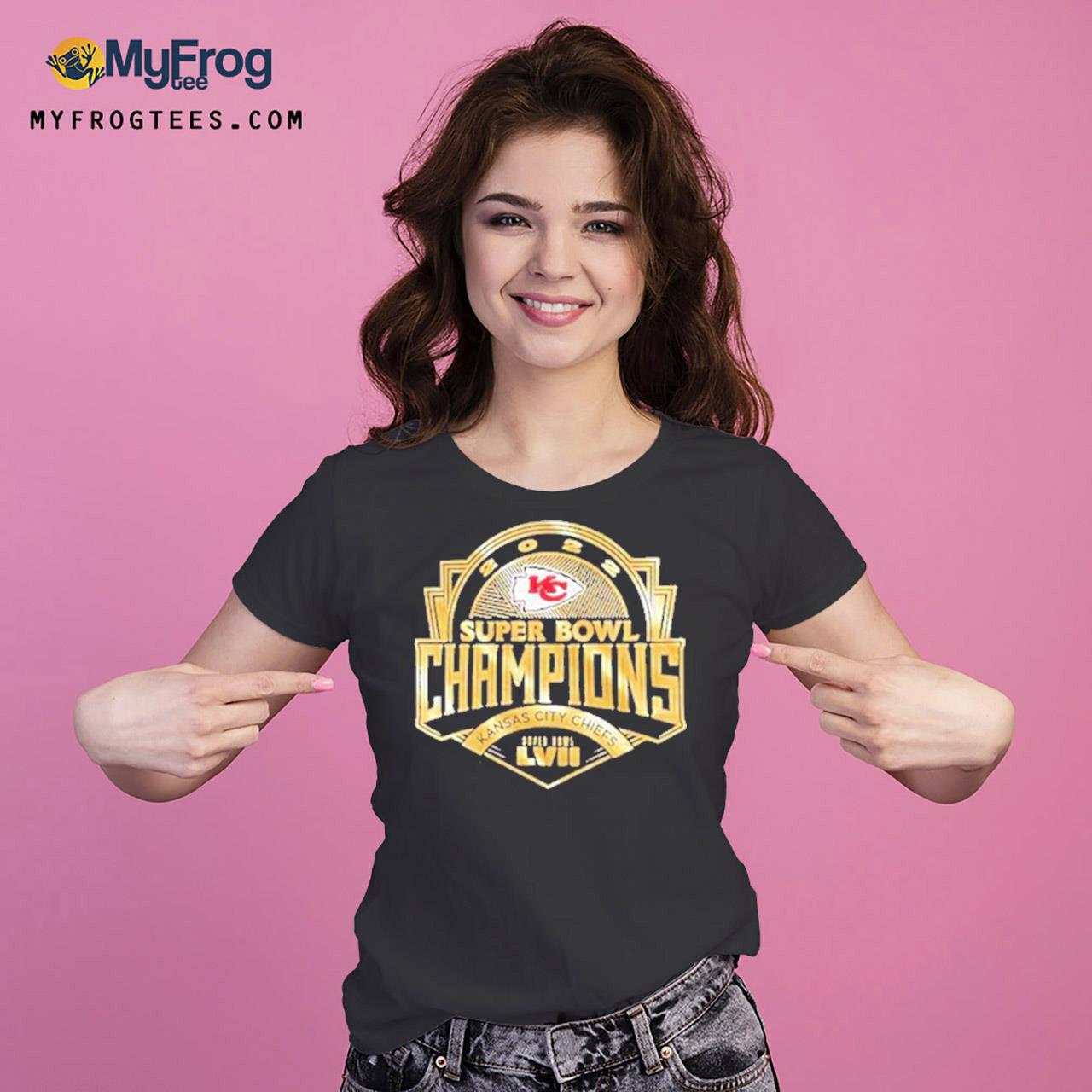 Kansas City Chiefs Majestic Threads Super Bowl LVII Champions Luxe Foil  shirt, hoodie, sweater, long sleeve and tank top