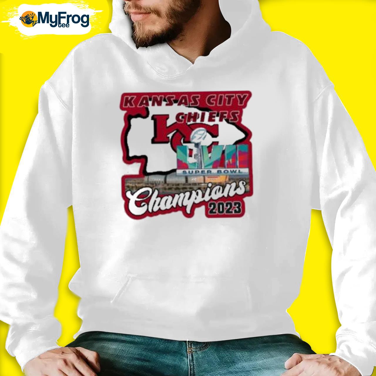 As Is NFL Super Bowl LVII Champions Chiefs Hooded Sweatshirt 