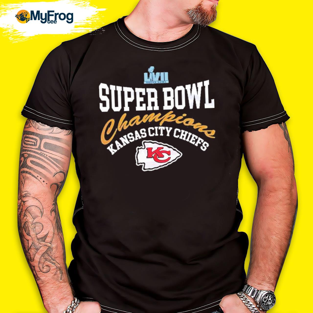 Kansas City Chiefs Super Bowl LVII Design Long Sleeve T-Shirt for