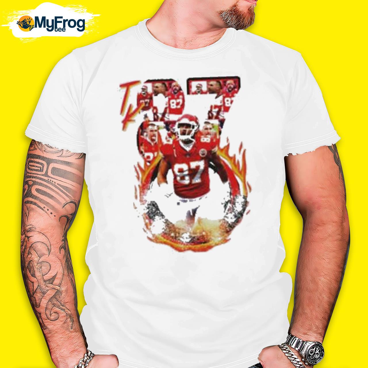 Travis Kelce 87 Kansas City Chiefs Football Shirt Longsleeve