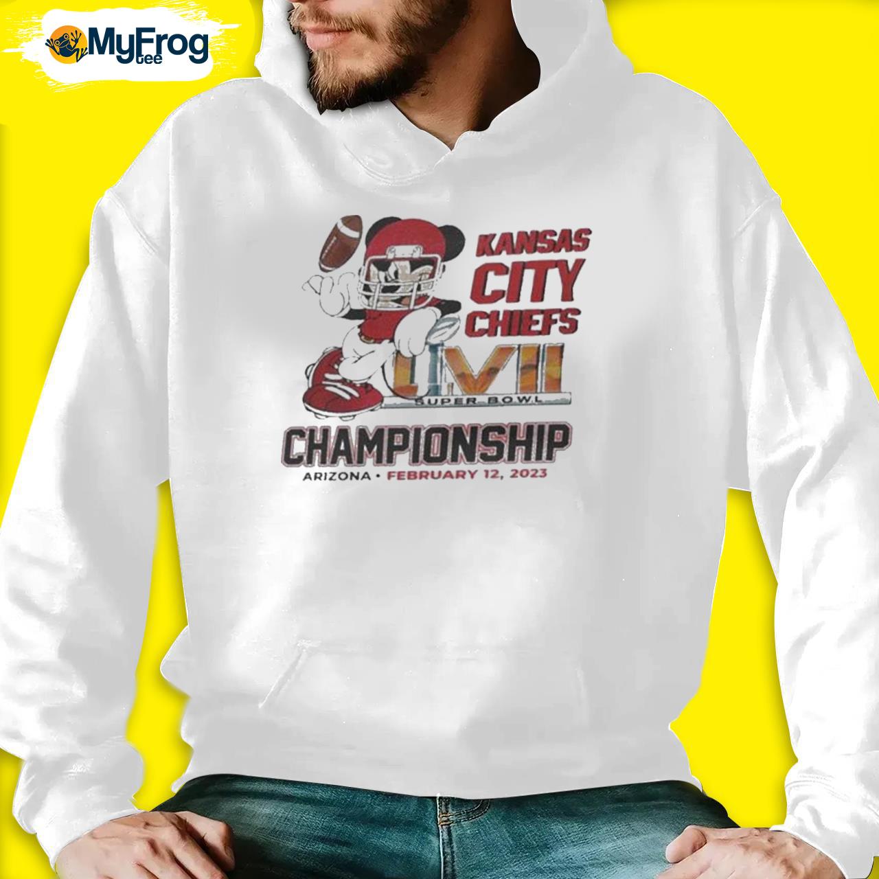 Mickey mouse Kansas city Chiefs super bowl lvii championship 2023