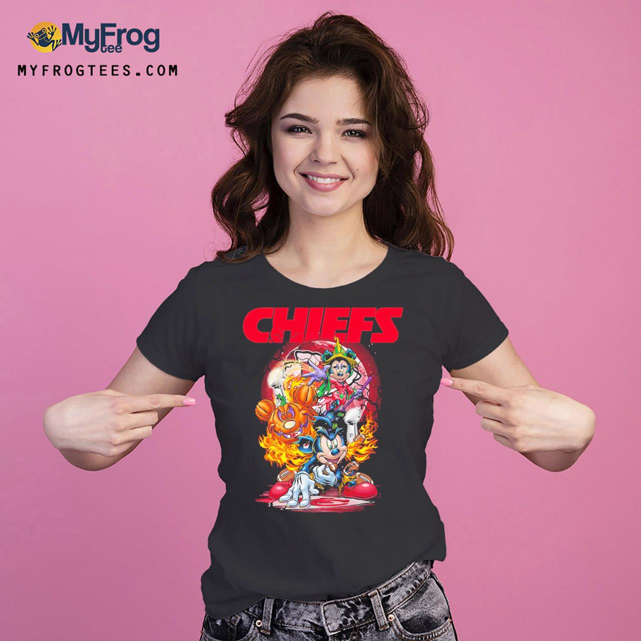 I Love The Chiefs Mickey Mouse Kansas City Chiefs T-Shirt - T