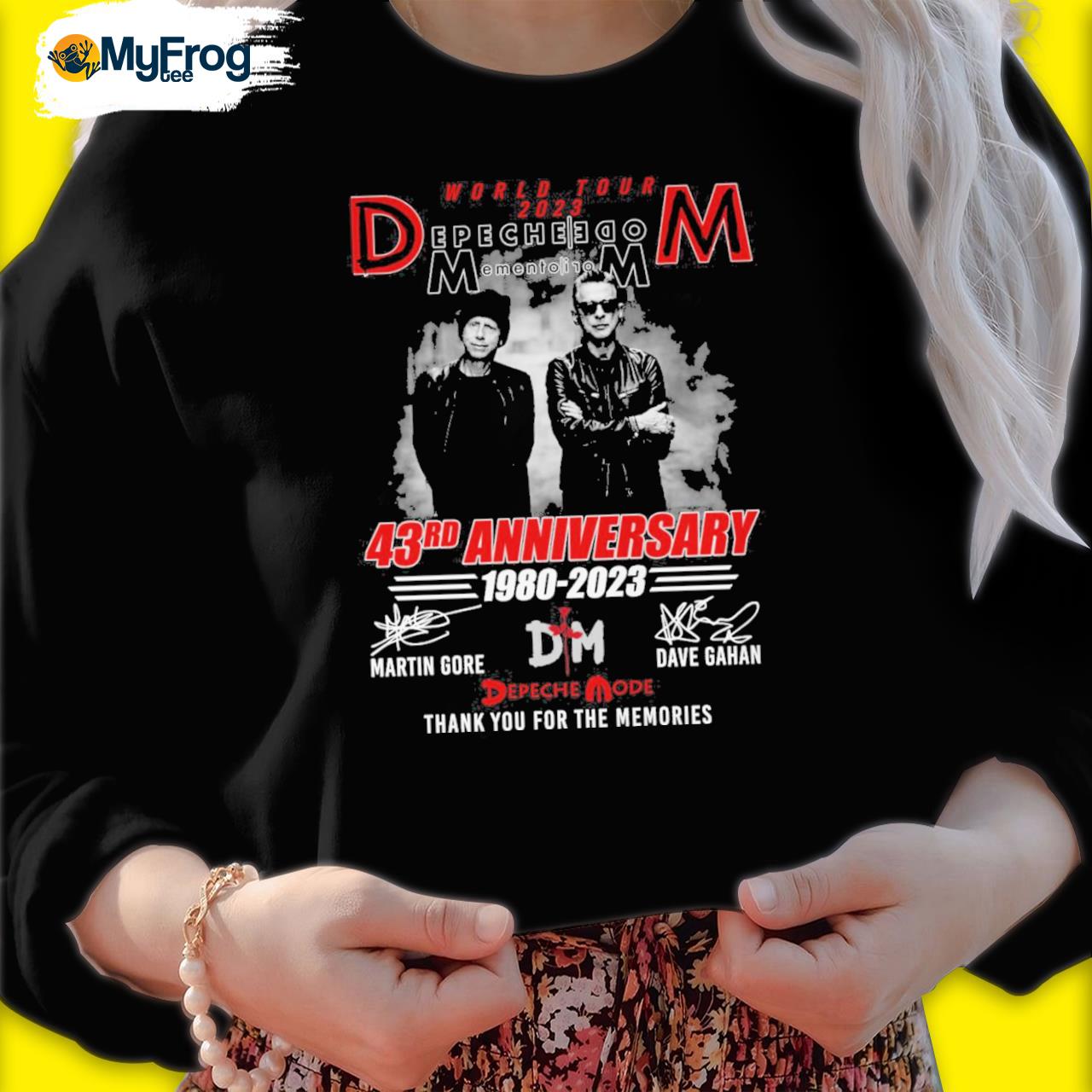 World Tour 2023 Depeche Mode 43rd Anniversary Signatures Shirt ⋆ Vuccie
