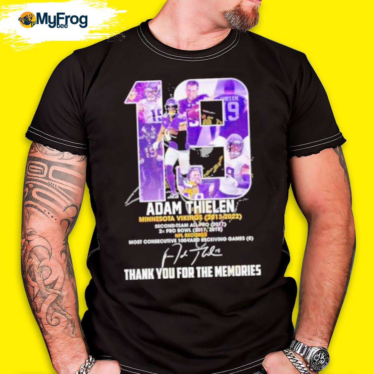 Official 19 Adam Thielen 2013 – 2023 Thank You For The Memories T-Shirt,  hoodie, sweater, long sleeve and tank top