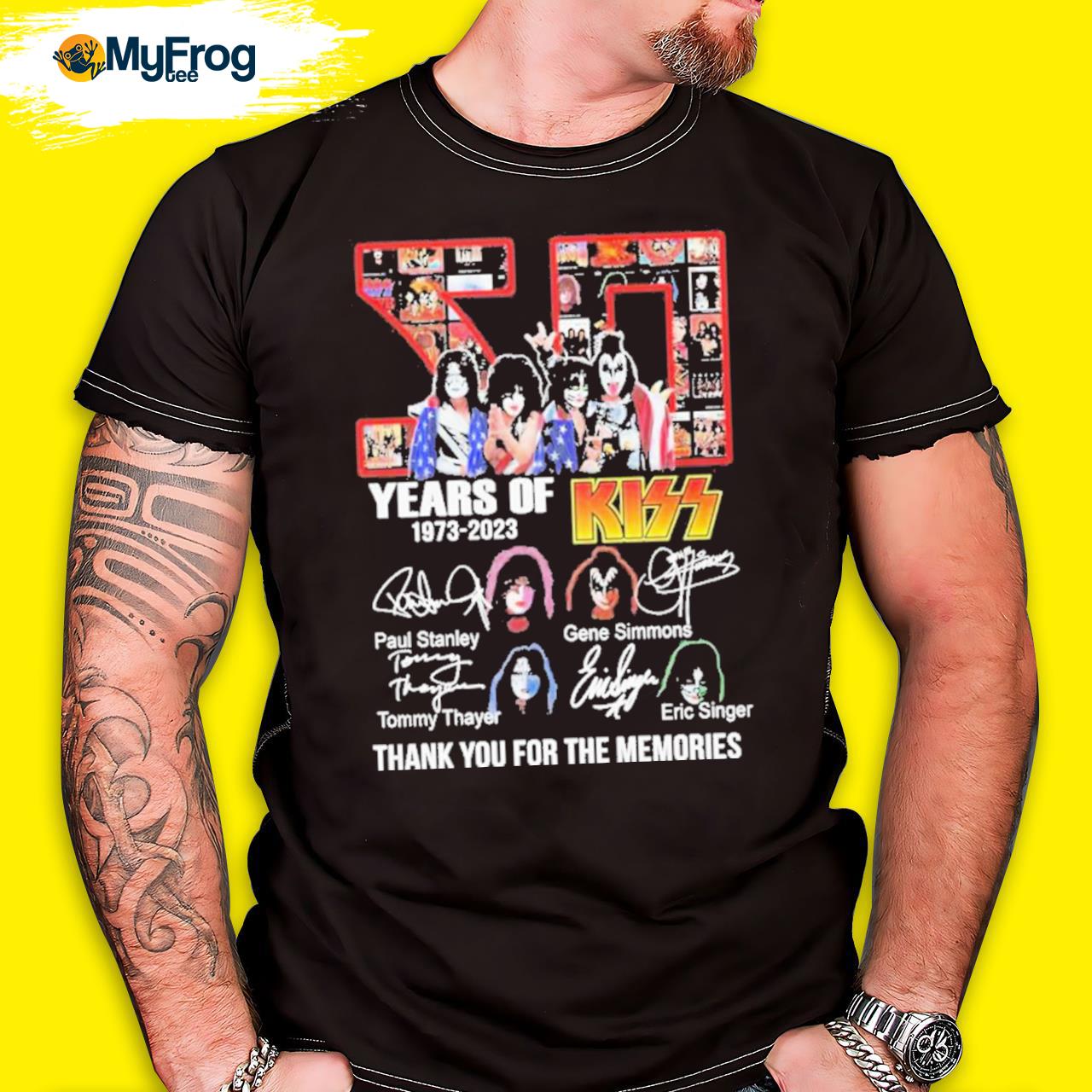 50 Years Of Kiss Band Signatures Shirt