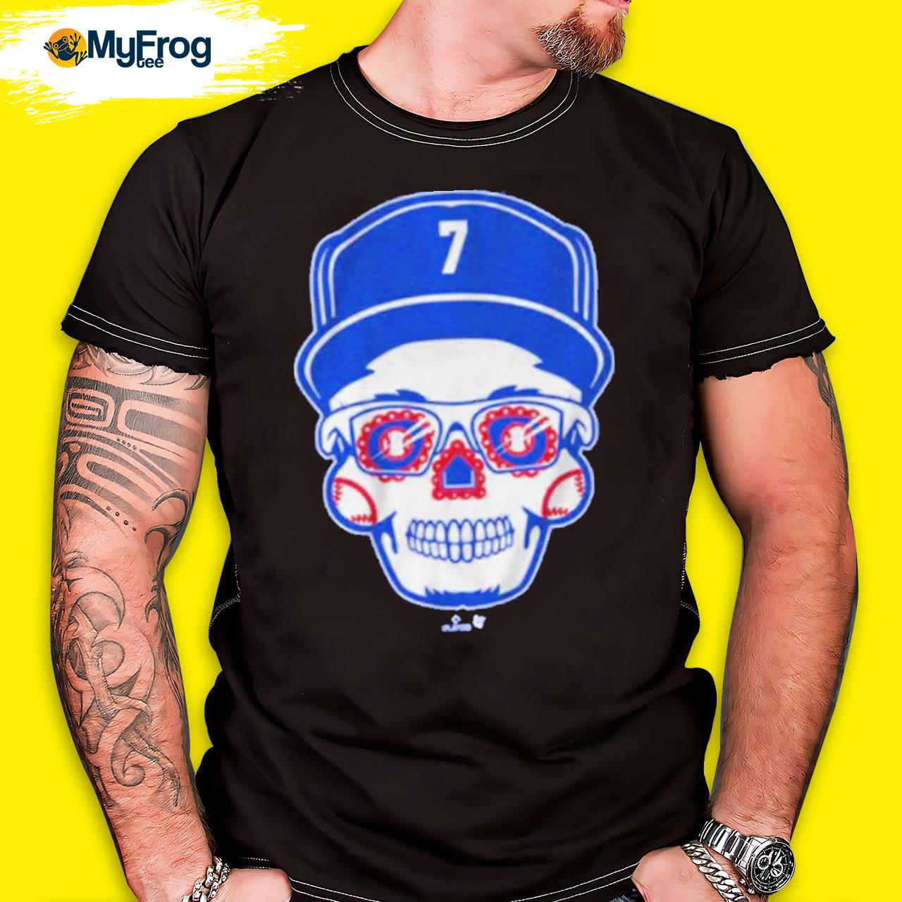 7 Julio Urias Sugar Skull shirt
