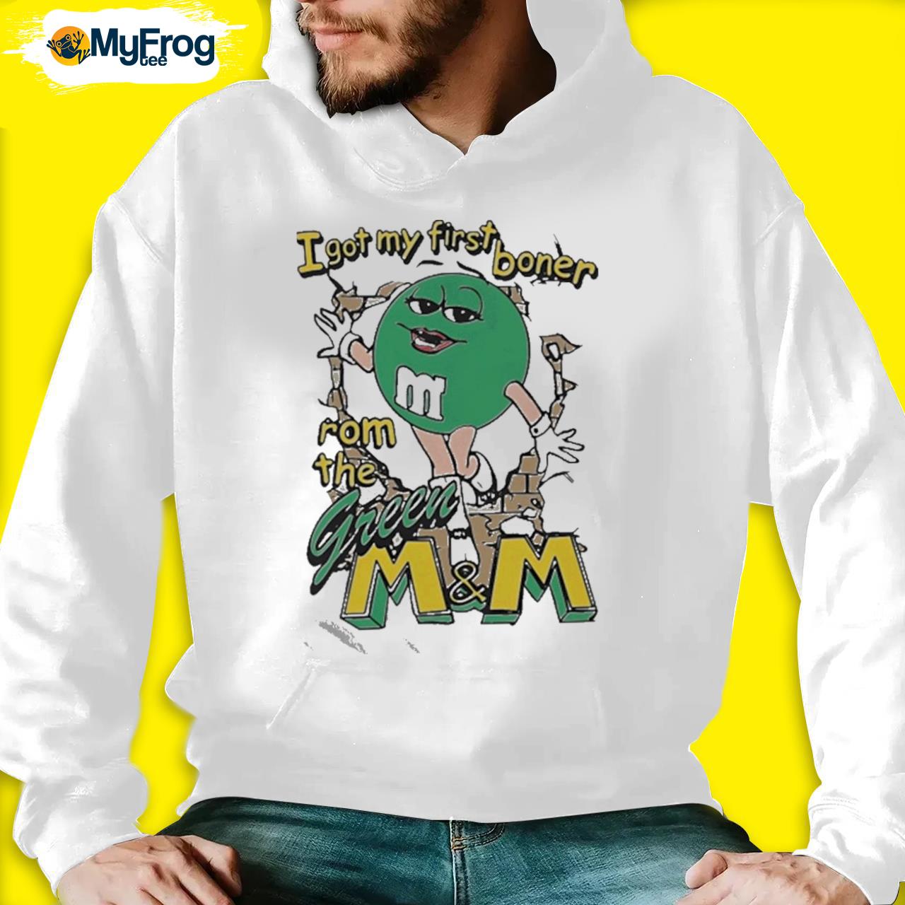 Green deals m&m hoodie