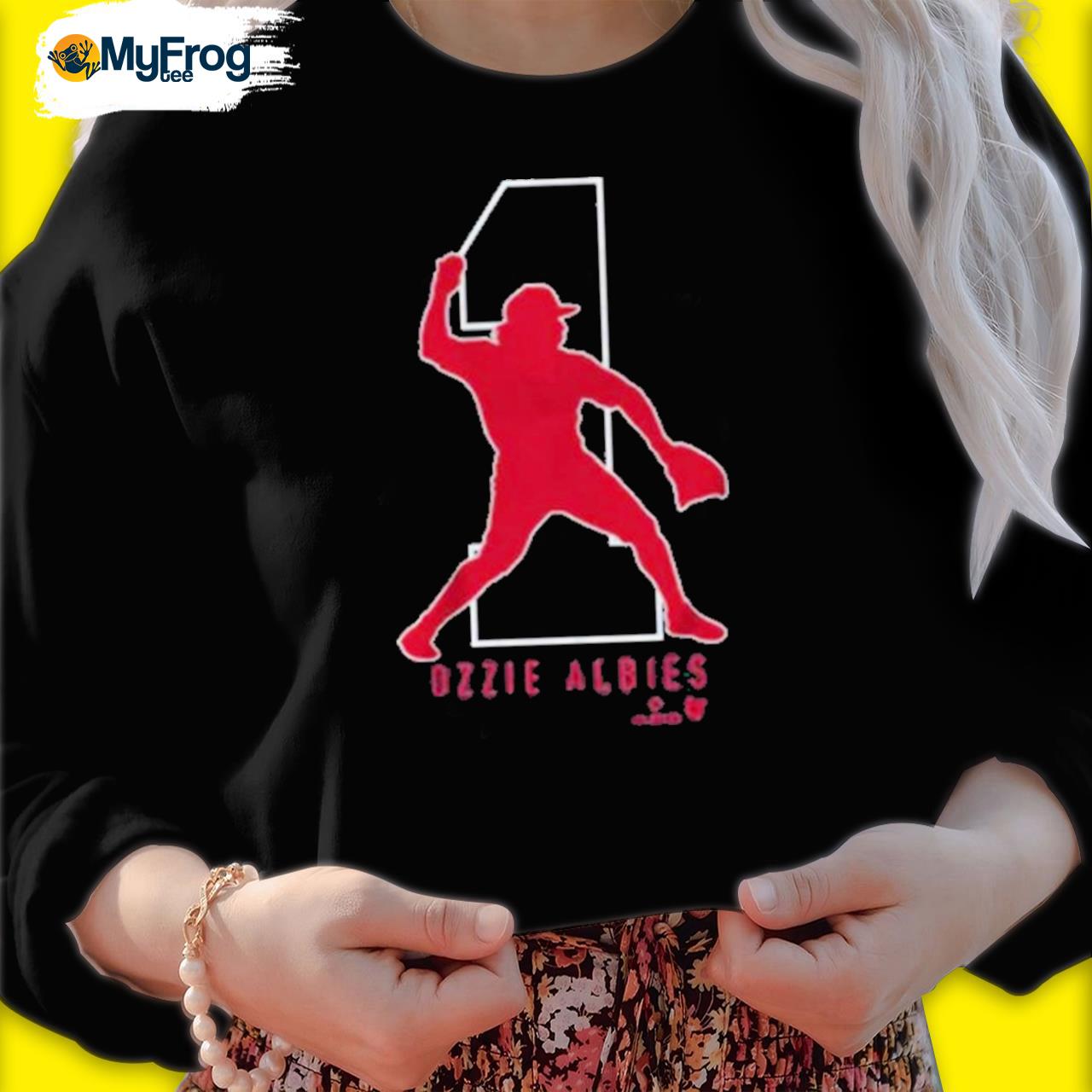 Official ozzie albies I love him T-shirts, hoodie, tank top, sweater and  long sleeve t-shirt