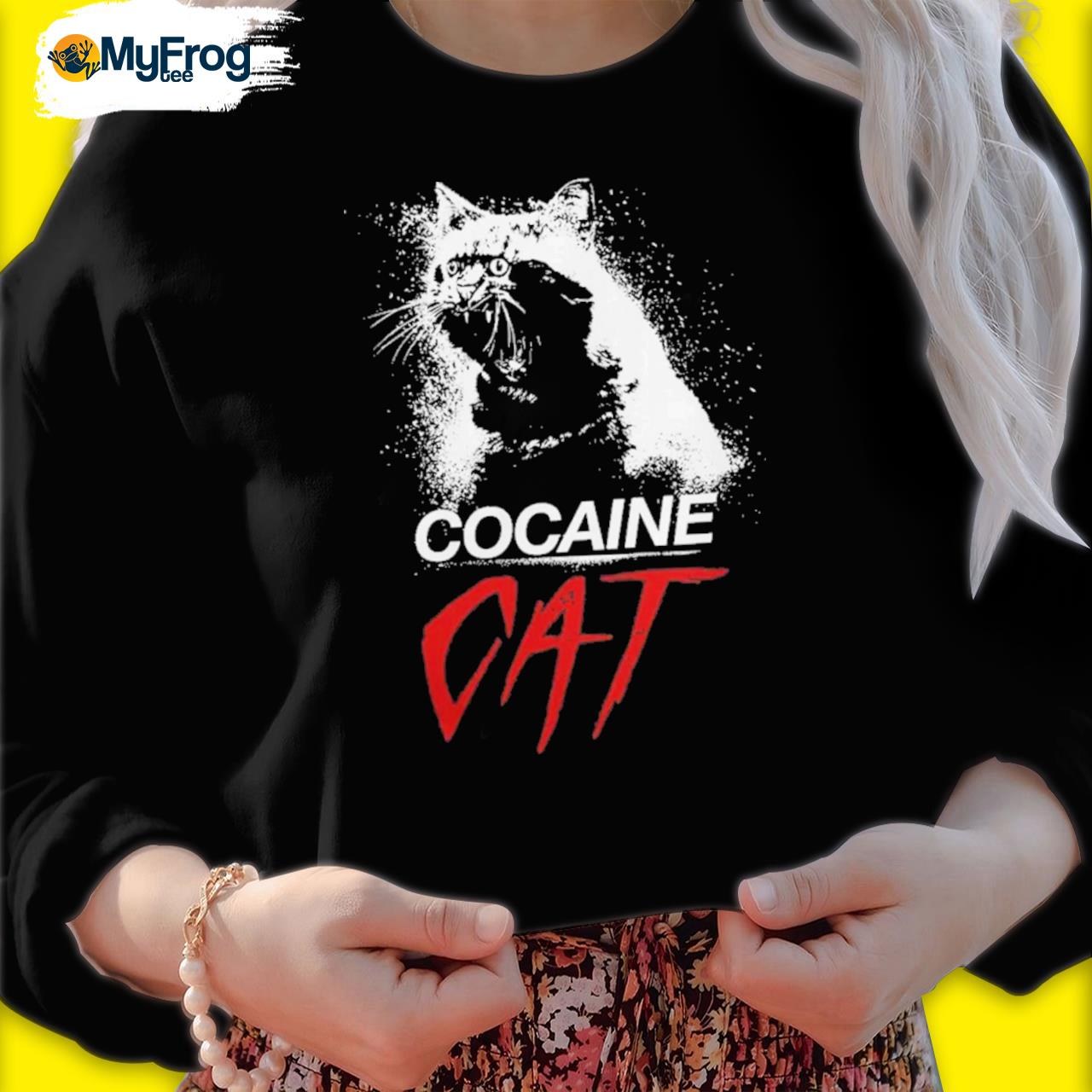 Cocaine cat sweatshirt hot sale