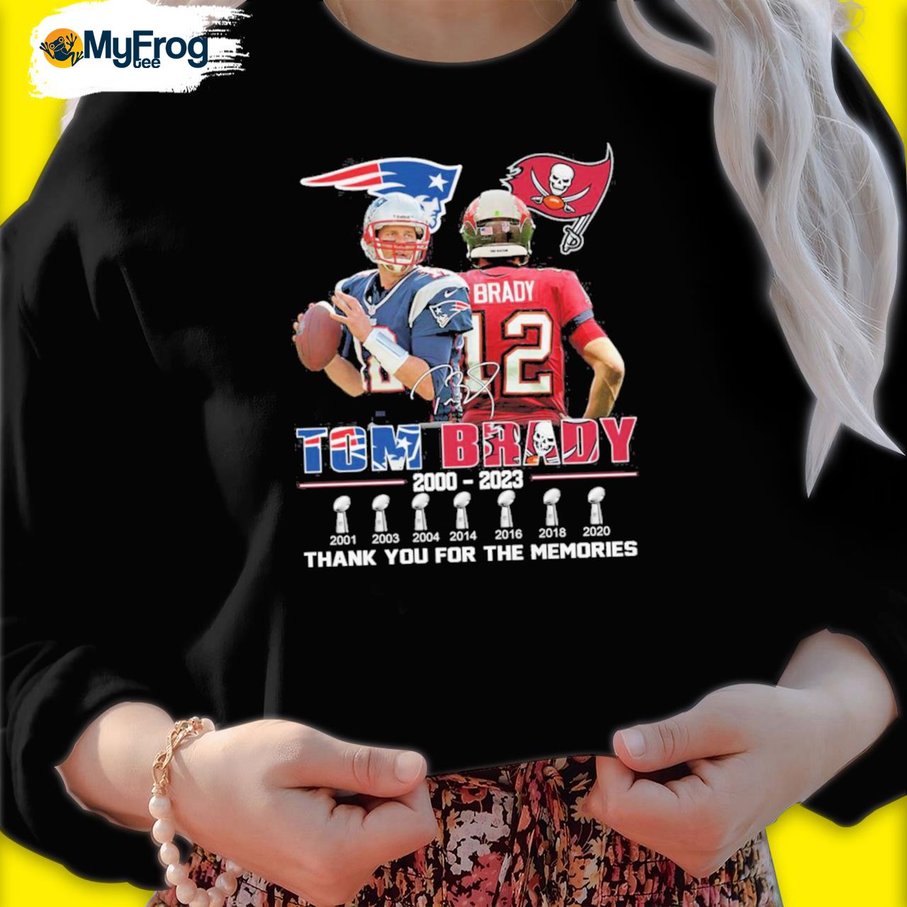 Tom Brady 2000 2023 Thank You For The Memories Shirt