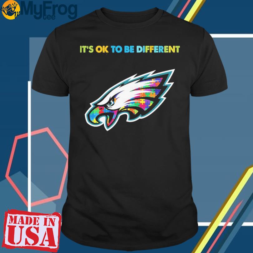 2023 Philadelphia Eagles Autism It's ok to be different shirt