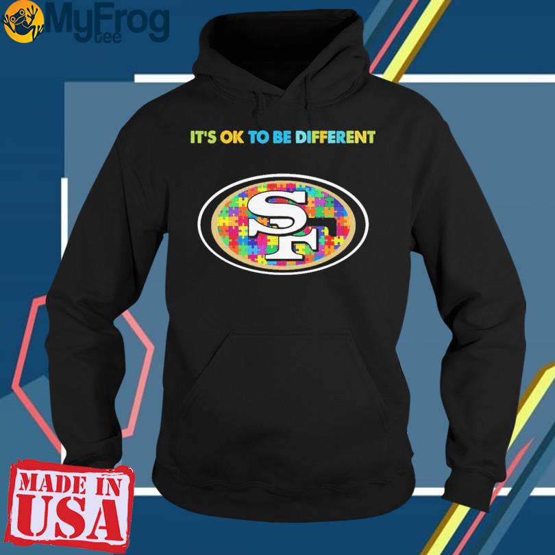 Official san francisco 49ers it's ok to be different autism shirt