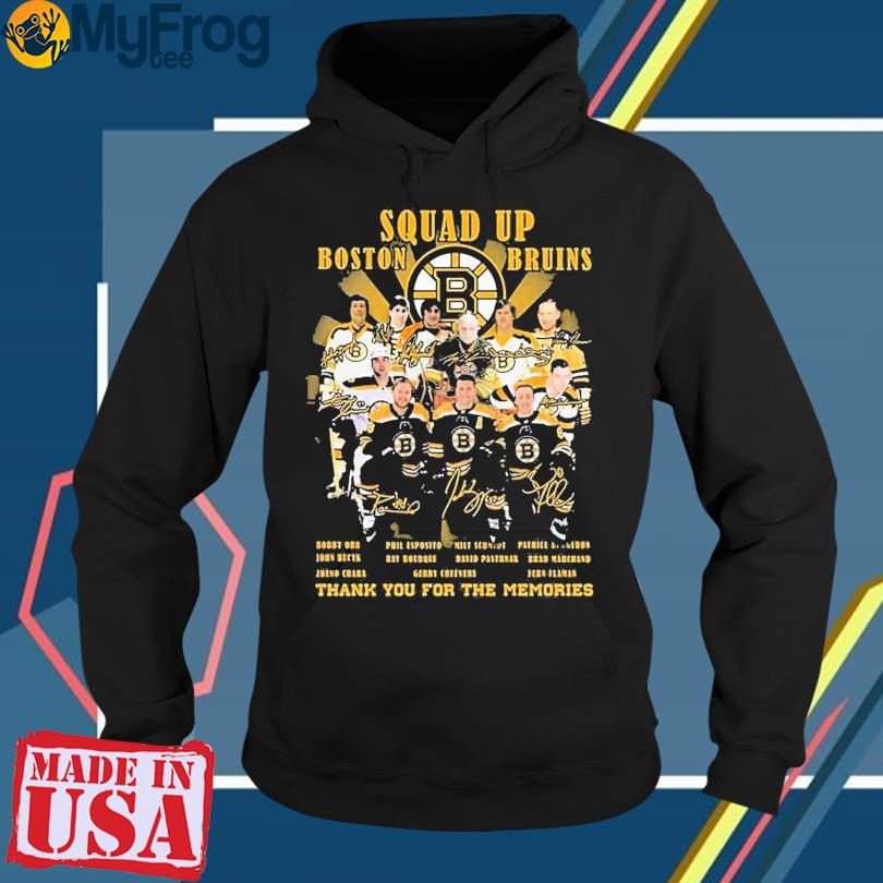 Original Boston Bruins Squad Up Thank You For The Memories Signatures T- shirt,Sweater, Hoodie, And Long Sleeved, Ladies, Tank Top