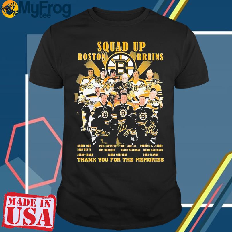 Squad Up Boston Bruins 2023 Thank You For The Memories Signatures Shirt -  Shibtee Clothing
