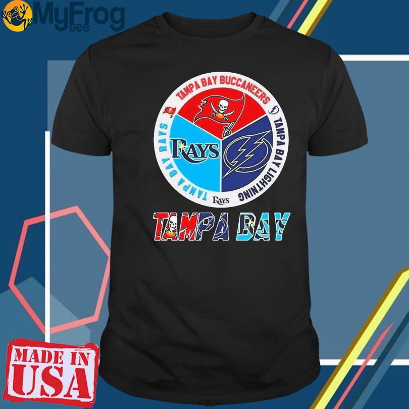 Tampa bay sports teams logo rays bucs and lightning tee shirt