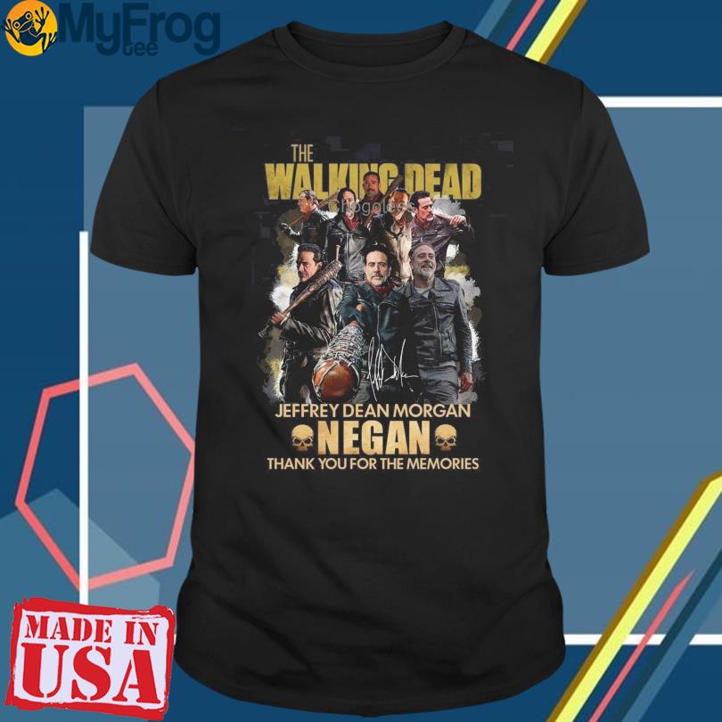 Myfrogtees 2023 LLC Trending New-The Walking Dead Jeffrey Dean Morgan Negan  thank you for the memories shirt - Queenteeshirt News