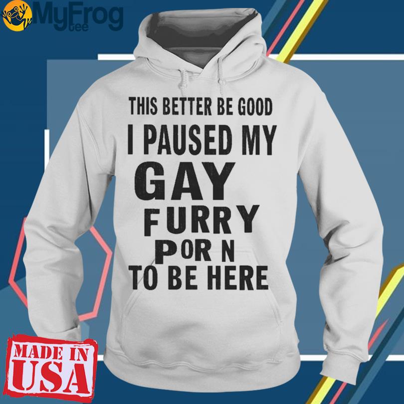 This Better Be Good I Paused My Gay Furry Porn To Be Here Shirt, hoodie,  sweater and long sleeve