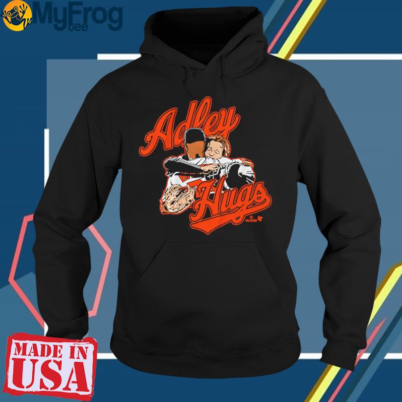 Official hugs adley rutschman T-shirt, hoodie, sweater, long