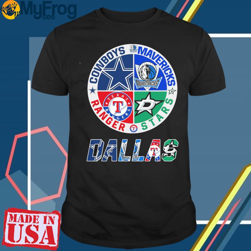 Dallas Cowboys Dallas Rangers Dallas Mavericks 2023 logo shirt