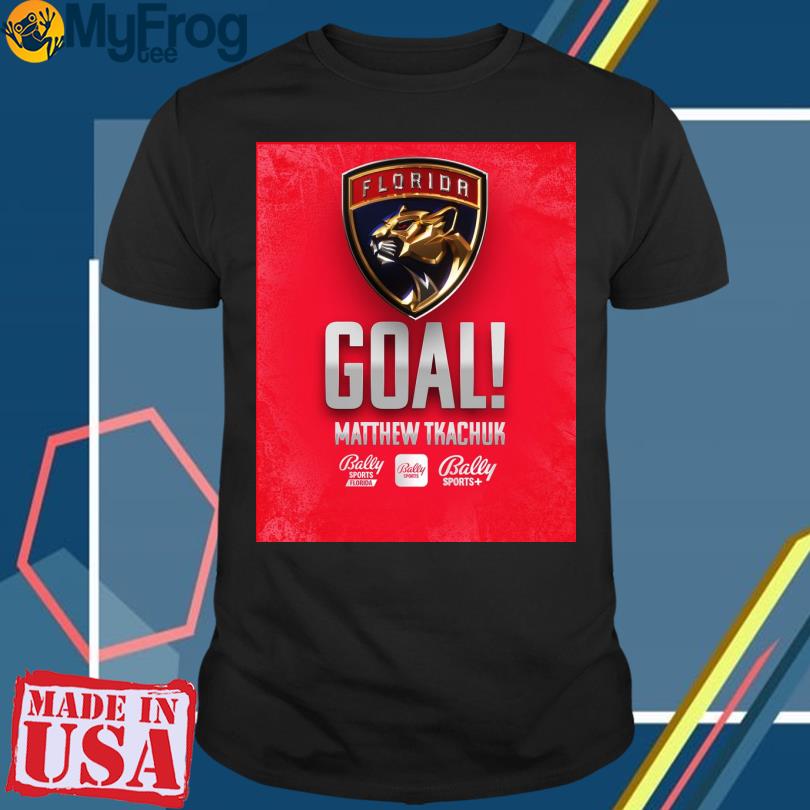 Florida Panther logo goal matthew tkachuk bally sports florida shirt