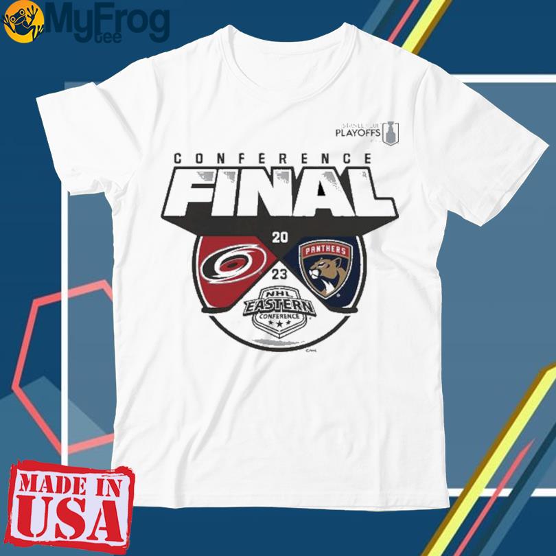 Florida Panthers Vs. Carolina Hurricanes 2023 Eastern Conference Final Faceoff Matchup t-shirt