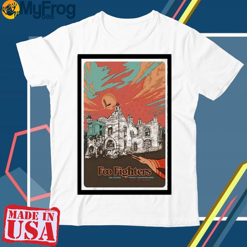 Foo fighters gilford new hampshire 2023 tour poster shirt