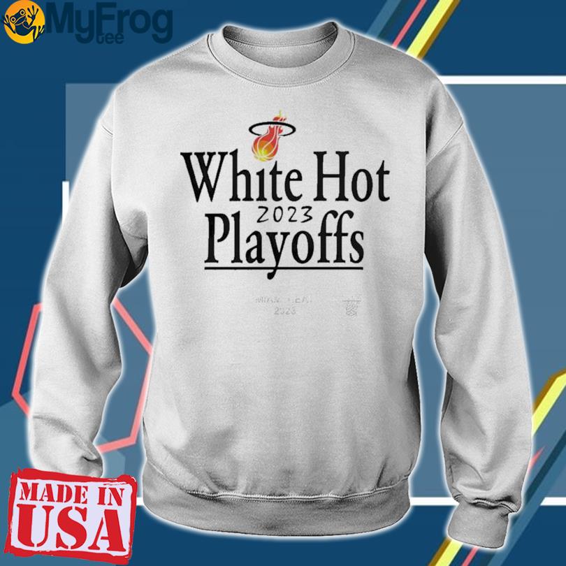 Official Nike Miami Heat white hot 2023 NBA Playoff T-Shirt