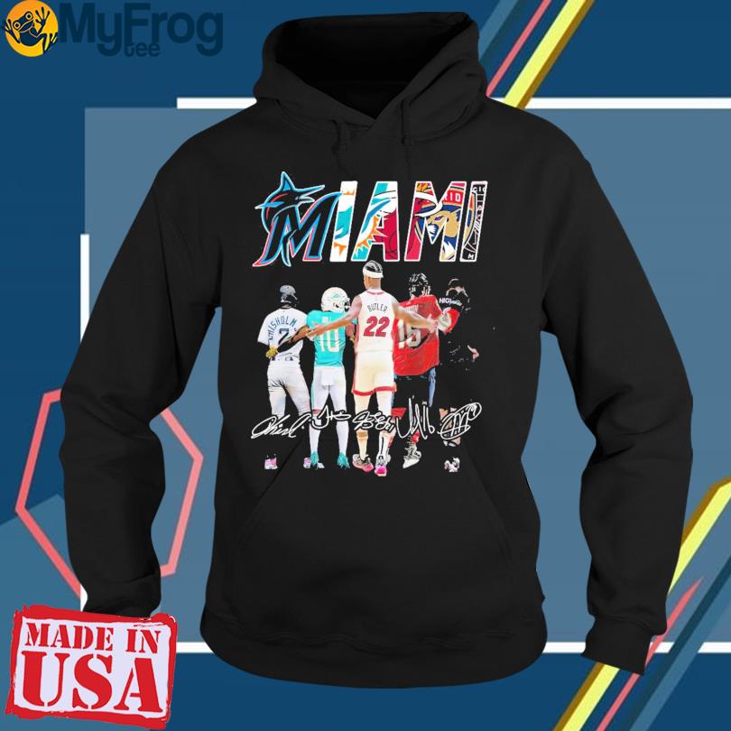 Official miami Sports Teams Signed Miami Marlins Miami Dolphins Miami Heat  Shirt, hoodie, longsleeve, sweatshirt, v-neck tee