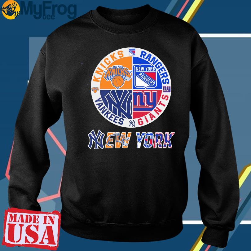 Official New york yankees giants knicks rangers logo T-shirt, hoodie, tank  top, sweater and long sleeve t-shirt