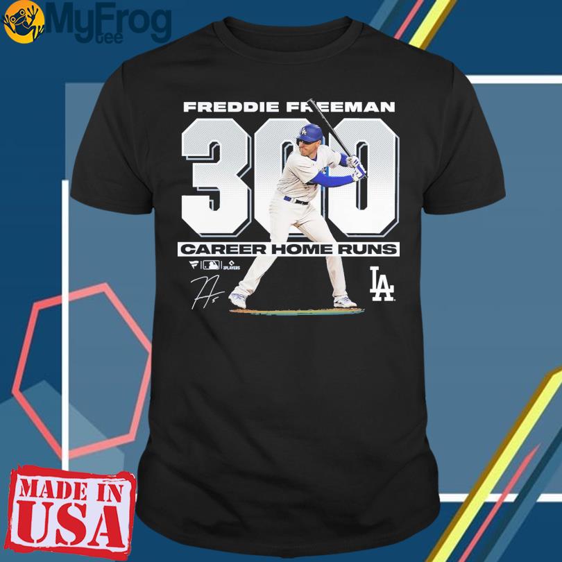 Freddie Freeman Los Angeles Dodgers Fanatics Branded 300 Career Home Runs  T-shirt