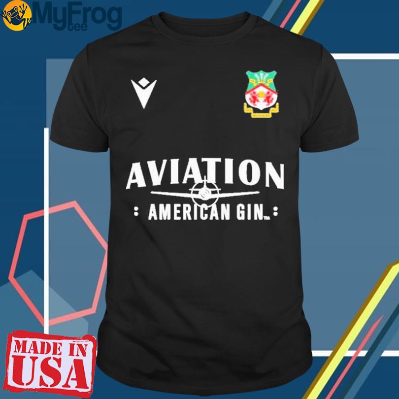 Official wrexham fc football club aviation american gin gede t-shirt