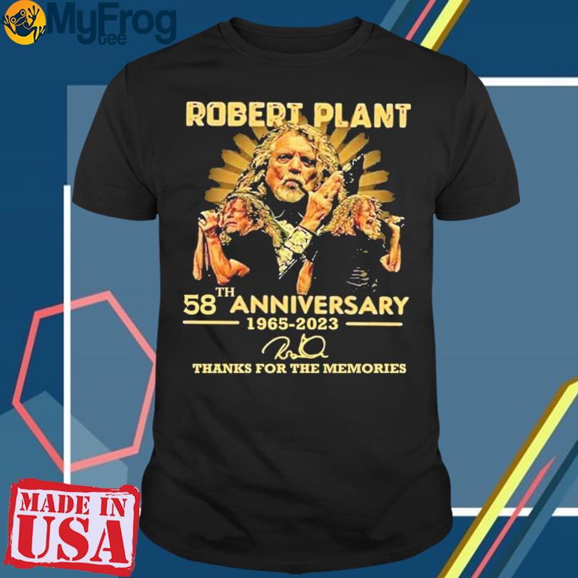Robert plant 58th anniversary 1965 2023 signatures thank you for the memories shirt