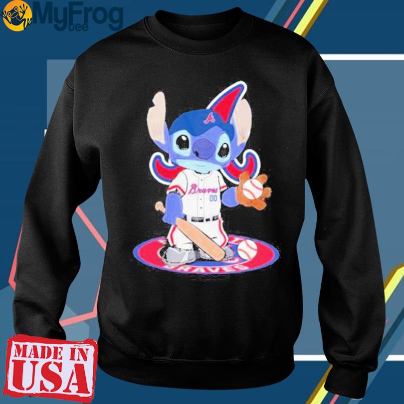 Stitch Baseball Atlanta Braves Logo Shirt