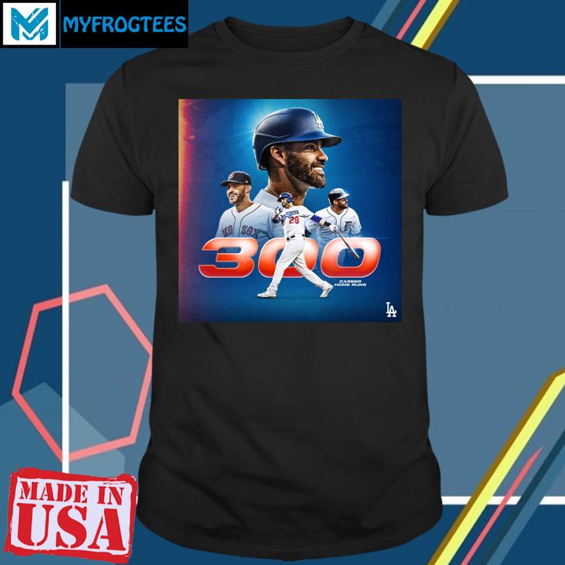 Official la Dodgers J D Martinez 300 Career Home Runs Poster Shirt