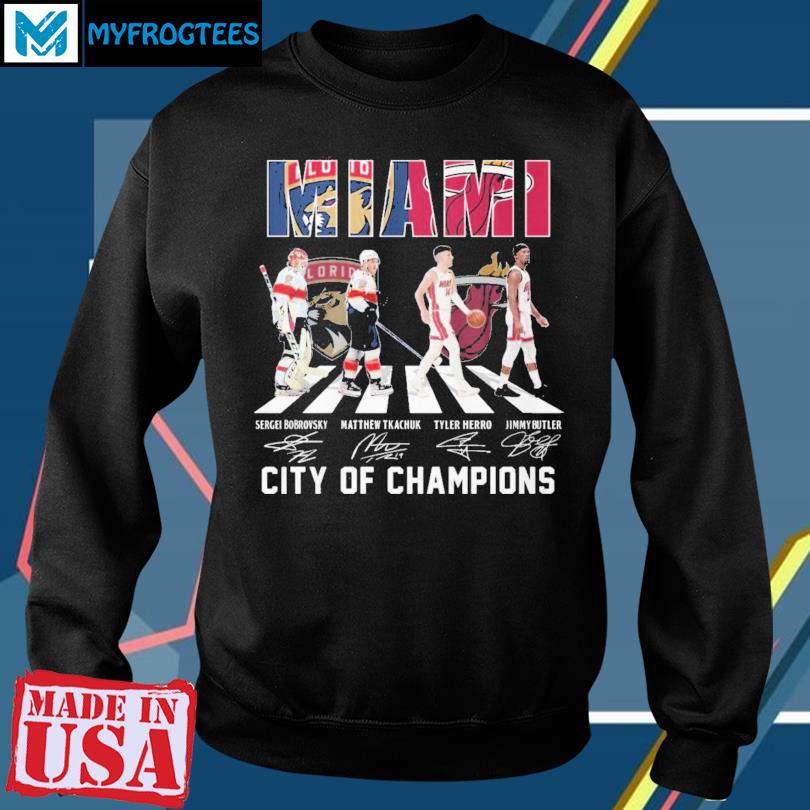 Official Miami Heat Florida Panthers City Of Champion Abbey Road