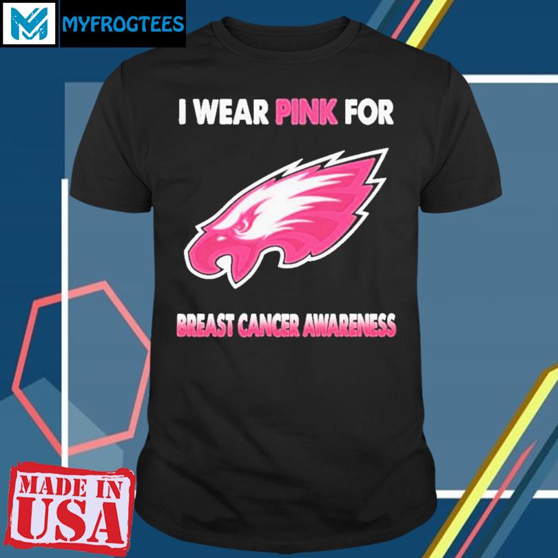 Philadelphia Eagles I Wear Pink For Breast Cancer Awareness 2023 T-shirt,Sweater,  Hoodie, And Long Sleeved, Ladies, Tank Top