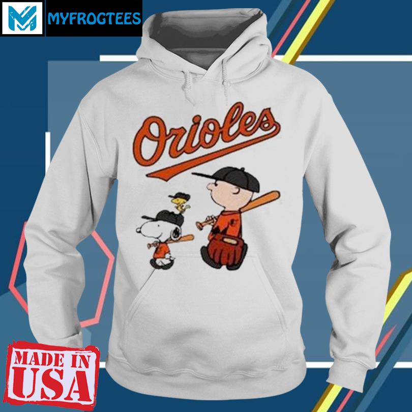 Snoopy and Charlie Brown play Baseball Orioles T Shirt, hoodie, sweater and  long sleeve
